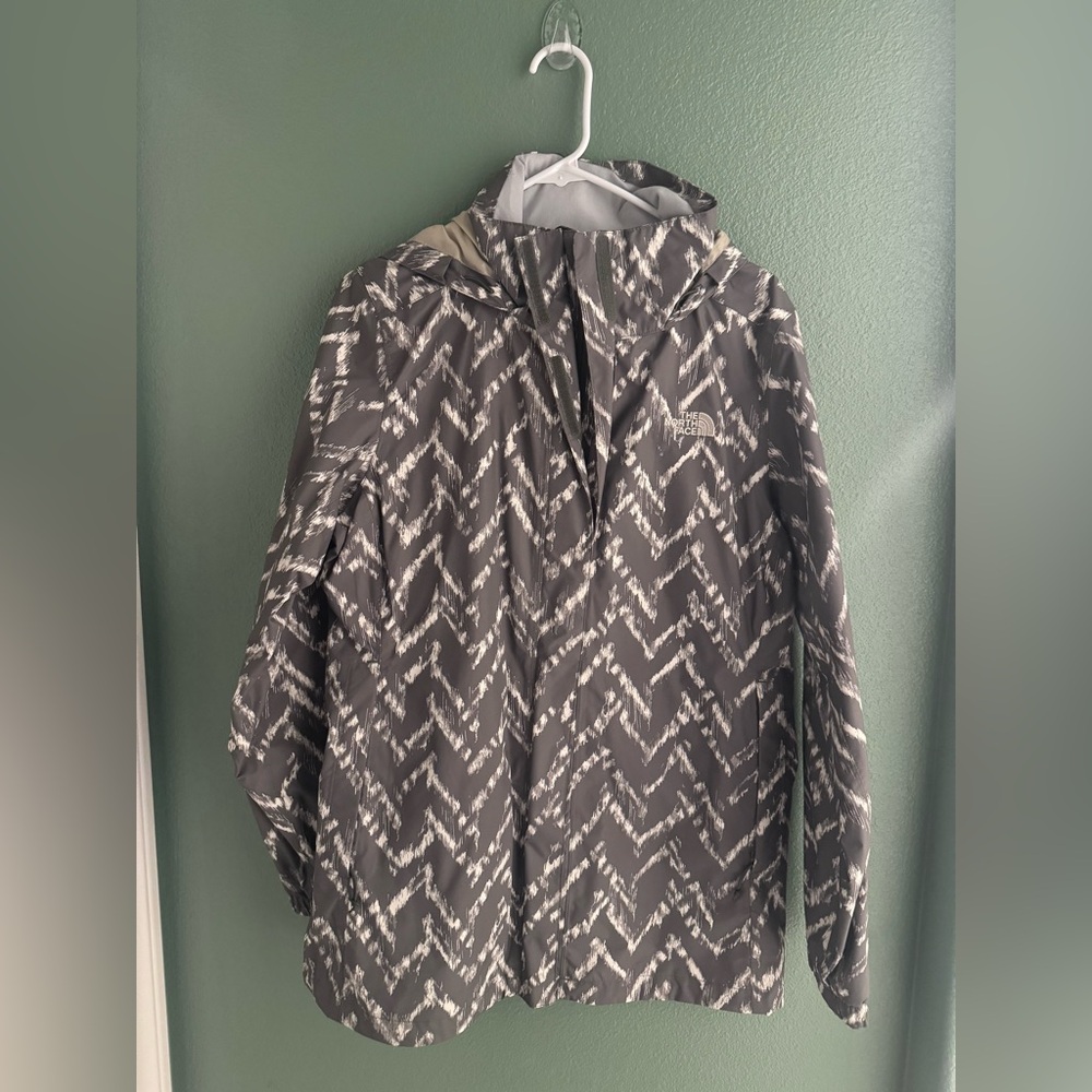 The North Face Black and White Chevron Jacket